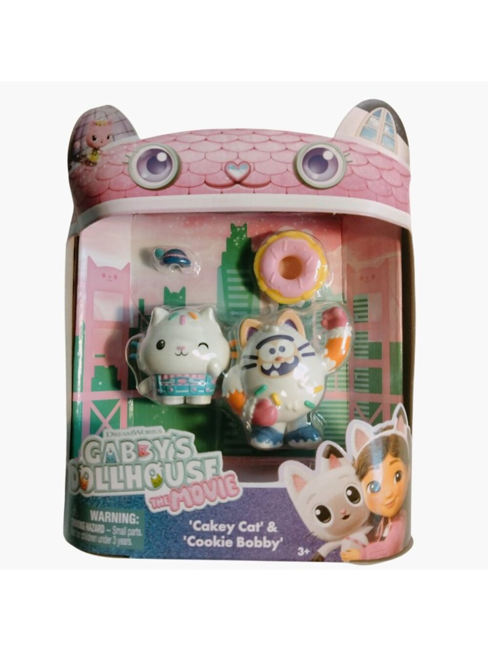 Gabbys Dollhouse Movie Cakey Cat Cookie Bobby Figures 2 Pack Spin Master